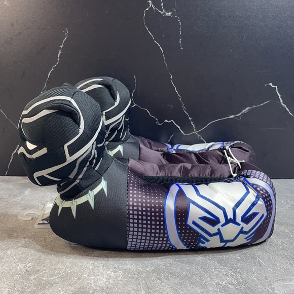 Marvel Black Panther Slippers Black Size Large 4-5 - Picture 3 of 8